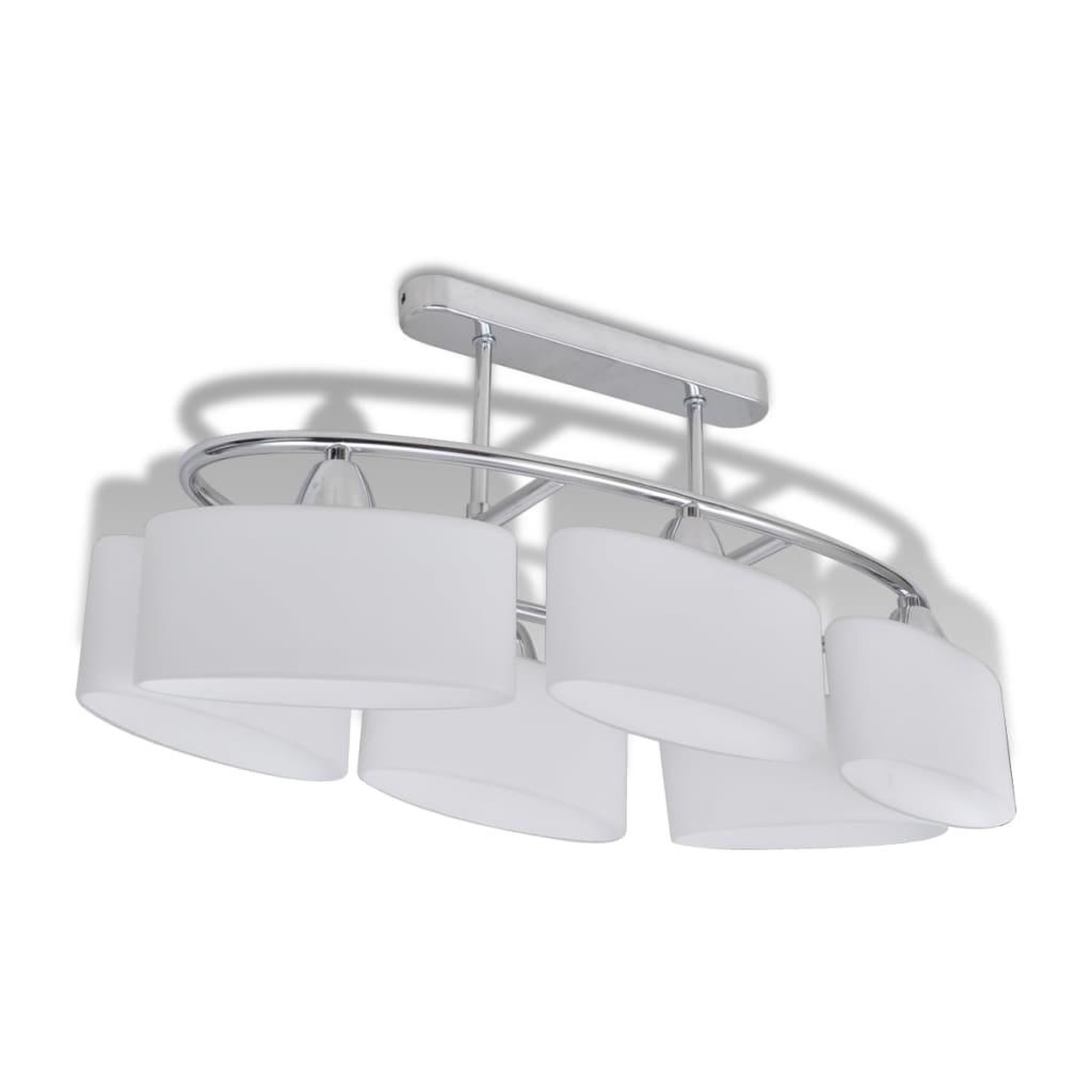 Voir la diapositive 4 : VIDAXL Plafonnier avec abat-jours en verre ellipsoïde 2 pcs E14