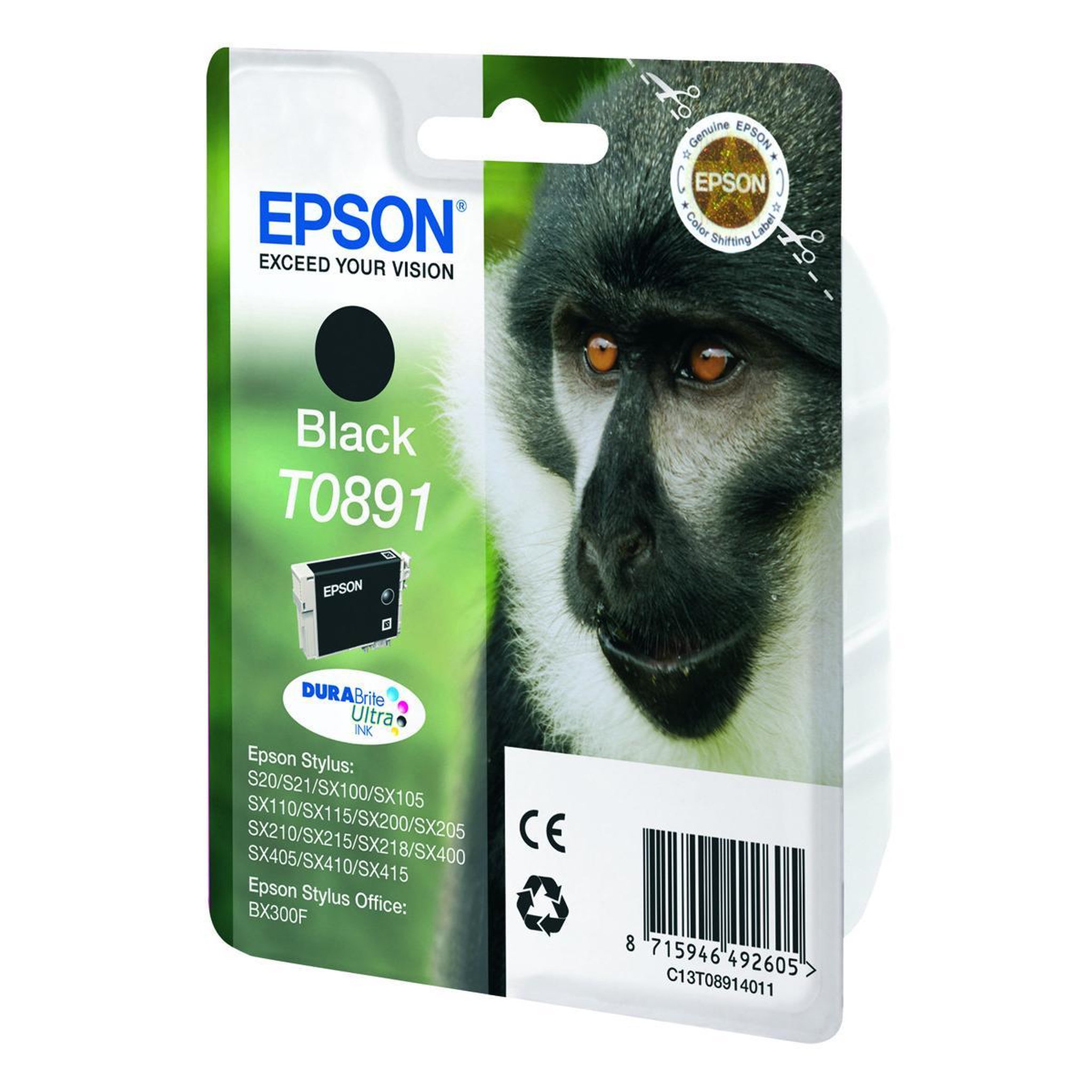 Voir la diapositive 3 : Epson Epson T0891 Singe Cartouche dencre Noir