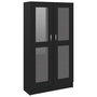 Voir la diapositive 2 : VIDAXL Armoire a vitrine Noir 82,5x30,5x150 cm Bois d'ingenierie