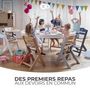 Voir la diapositive 2 : KINDERKRAFT Chaise Haute Enock avec coussin noir - Gris 