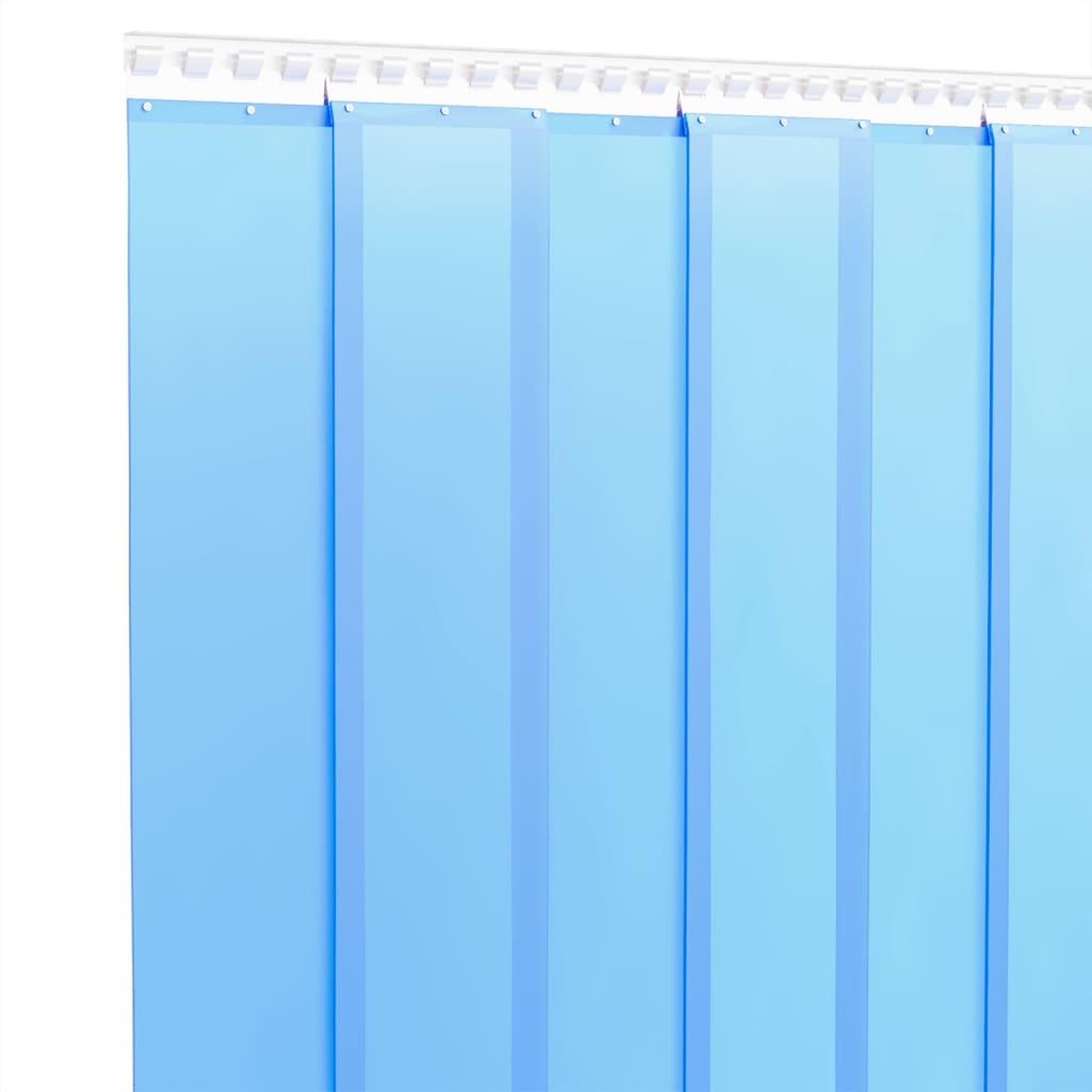 Voir la diapositive 3 : VIDAXL Rideau de porte bleu 200 mmx1,6 mm 10 m PVC