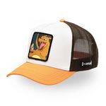 CAPSLAB Casquette trucker avec filet en sergé de coton Pokemon Charizard. Coloris disponibles : Orange