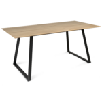 ID MARKET Table à manger extensible rectangle HAVANA 6-8 personnes design industriel 150-180 cm