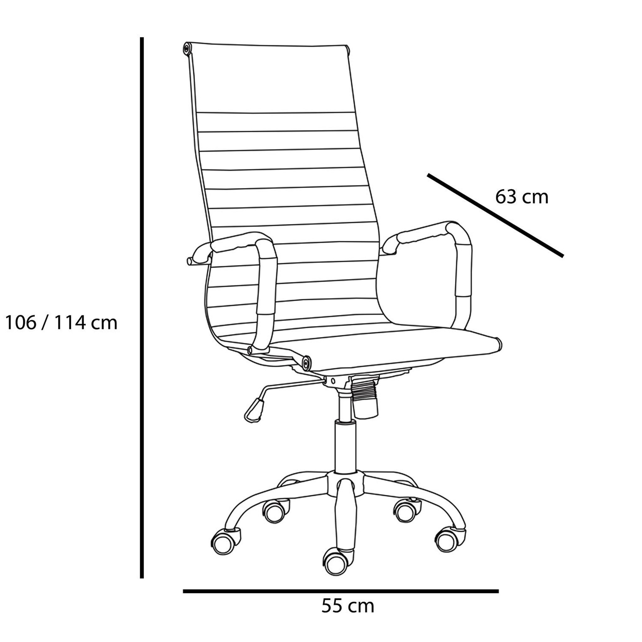 Voir la diapositive 6 : VS VENTA-STOCK Fauteuil de Bureau Londres inclinable Taupe, Cuir synthétique