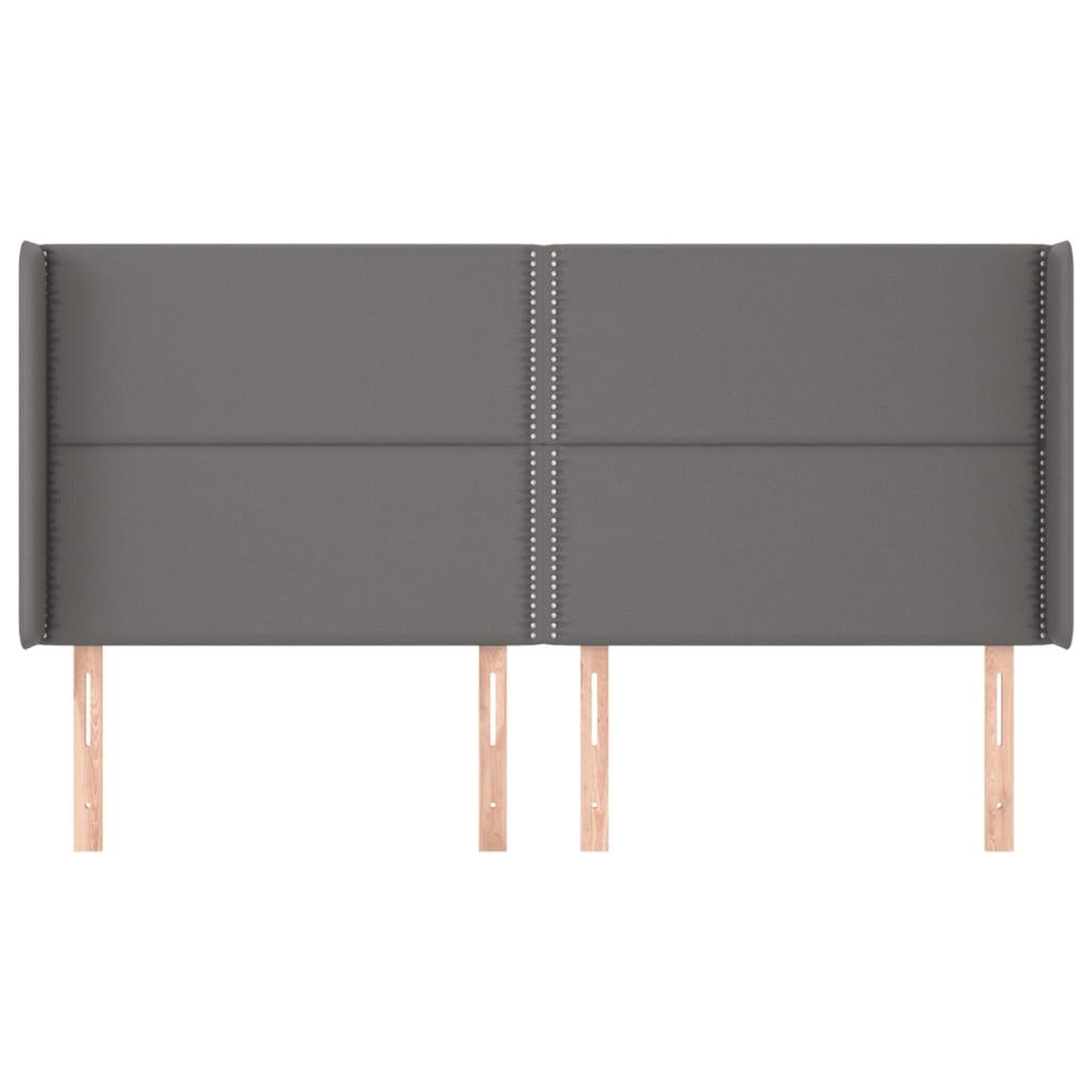 Voir la diapositive 3 : VIDAXL Tete de lit avec oreilles Gris 163x16x118/128 cm Similicuir