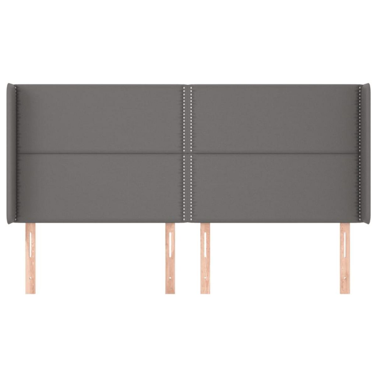 VIDAXL Tete de lit avec oreilles Gris 163x16x118/128 cm Similicuir