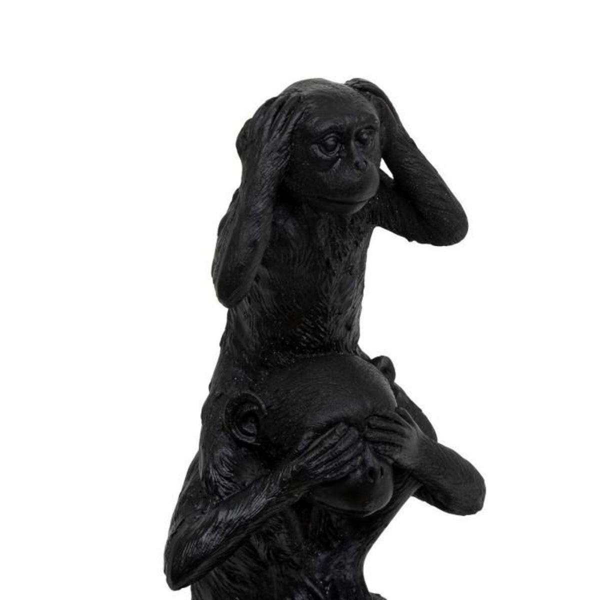 ATMOSPHERA Statuette 3 Singes  Exotic Panama  24cm Noir