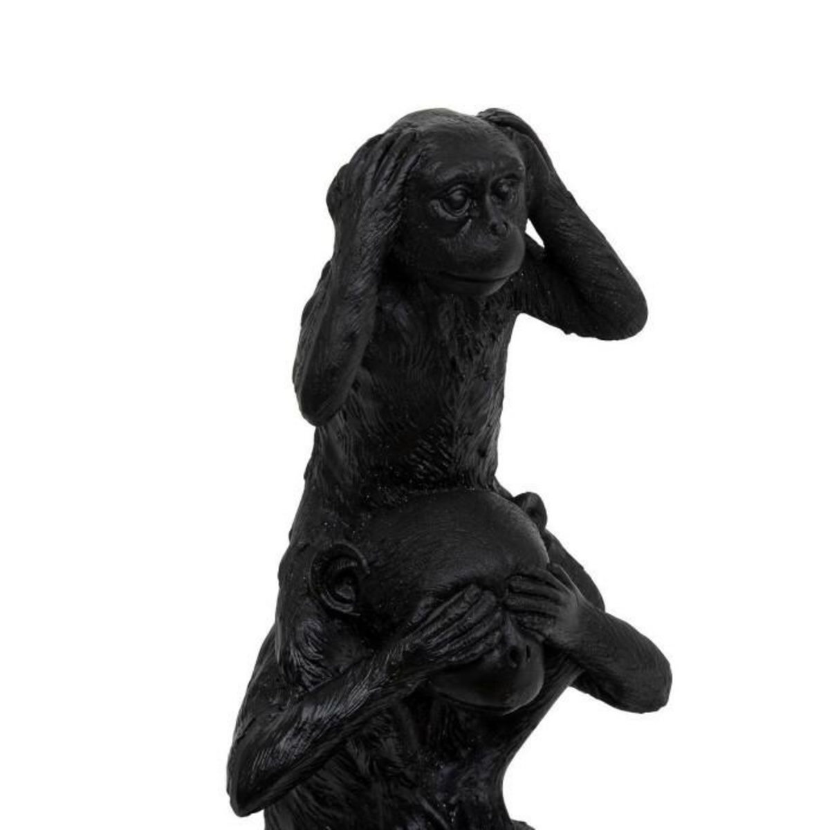 ATMOSPHERA Statuette 3 Singes  Exotic Panama  24cm Noir