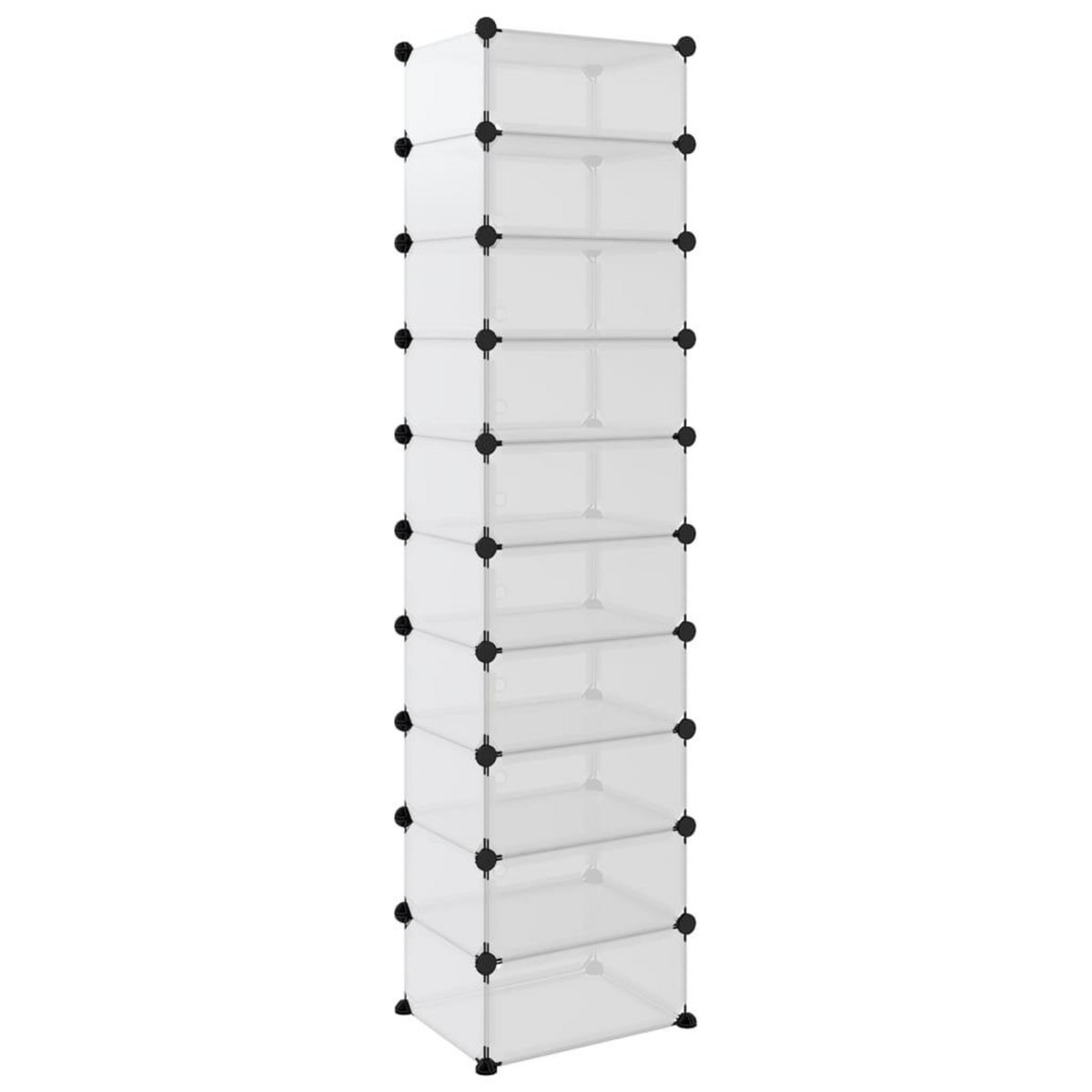 VIDAXL Etagere a chaussures Transparent 44x32x174 cm PP