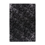Paris Prix Tapis Marbré à Poils Longs  Bijou  Noir & Argent. Coloris disponibles : Noir