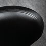 HOMCOM HOMCOM Tabouret de massage - tabouret de travail pivotant 360° - assise réglable 49-64H cm, dossier ergonomique - métal chromé revêtement synthétique noir