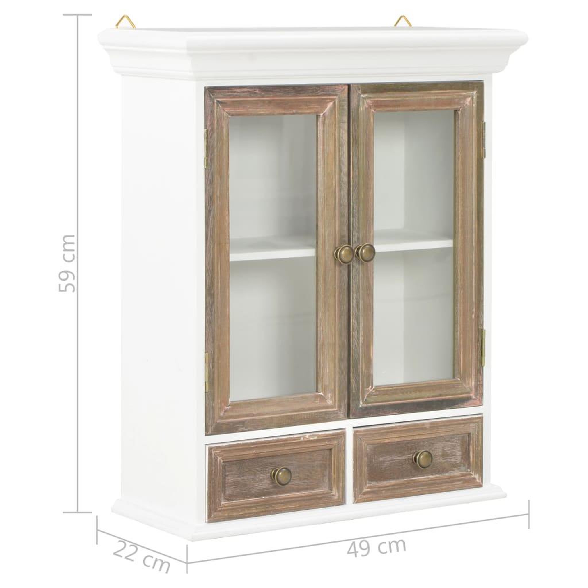 Voir la diapositive 6 : VIDAXL Armoire murale blanc 49x22x59 cm bois d'ingenierie