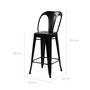 Voir la diapositive 4 : Rendez vous déco Lot de 2 chaises pour îlot central 67 cm en métal noir mat - Indus