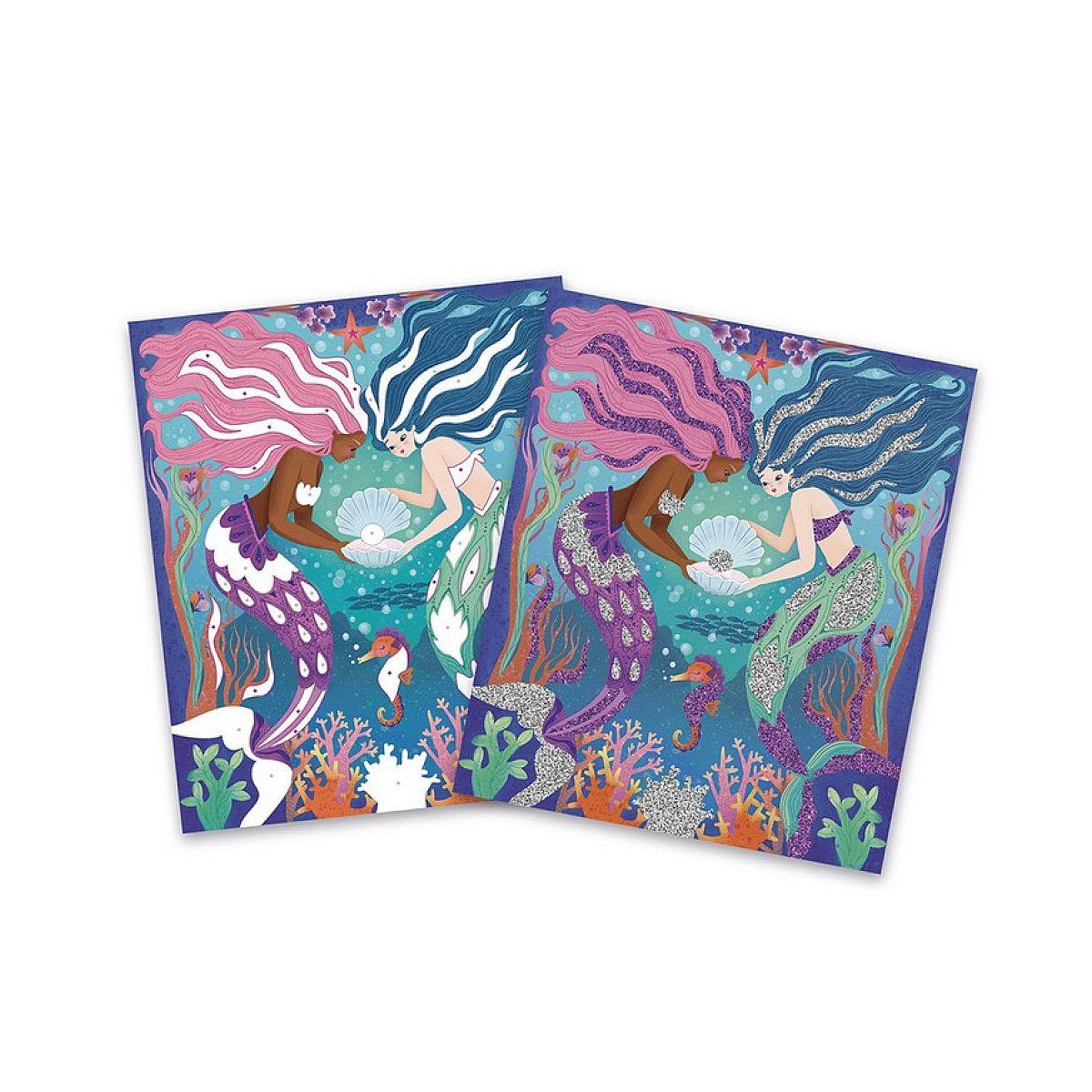 Voir la diapositive 2 : JANOD Paillettes a coller sirenes - kit creatif