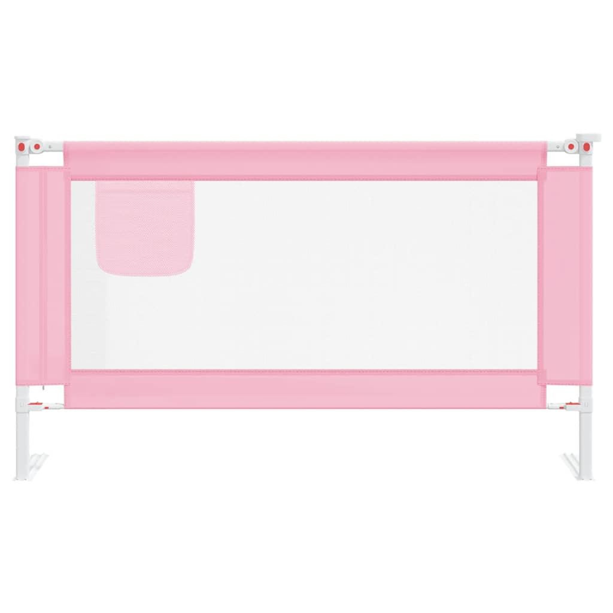 Voir la diapositive 3 : VIDAXL Barriere de securite de lit d'enfant Rose 140x25 cm Tissu