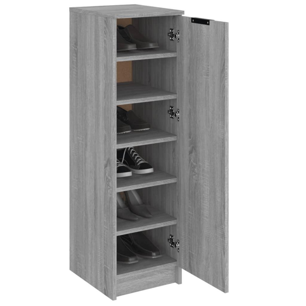 VIDAXL Meuble a chaussures Sonoma gris 30x35x100 cm Bois d'ingenierie