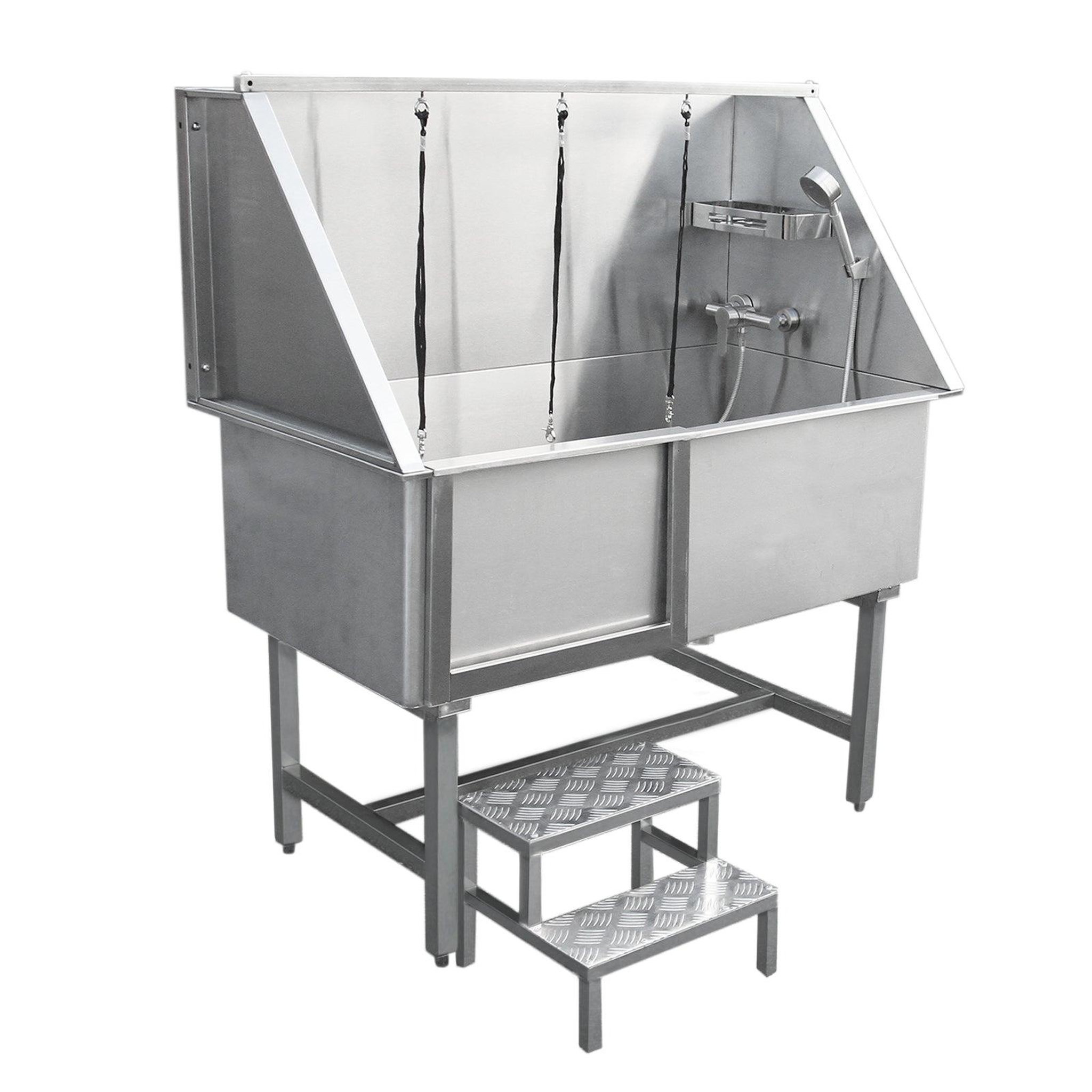 Voir la diapositive 3 : MONSTERSHOP Baignoire de toilettage en inox - 670 mm
