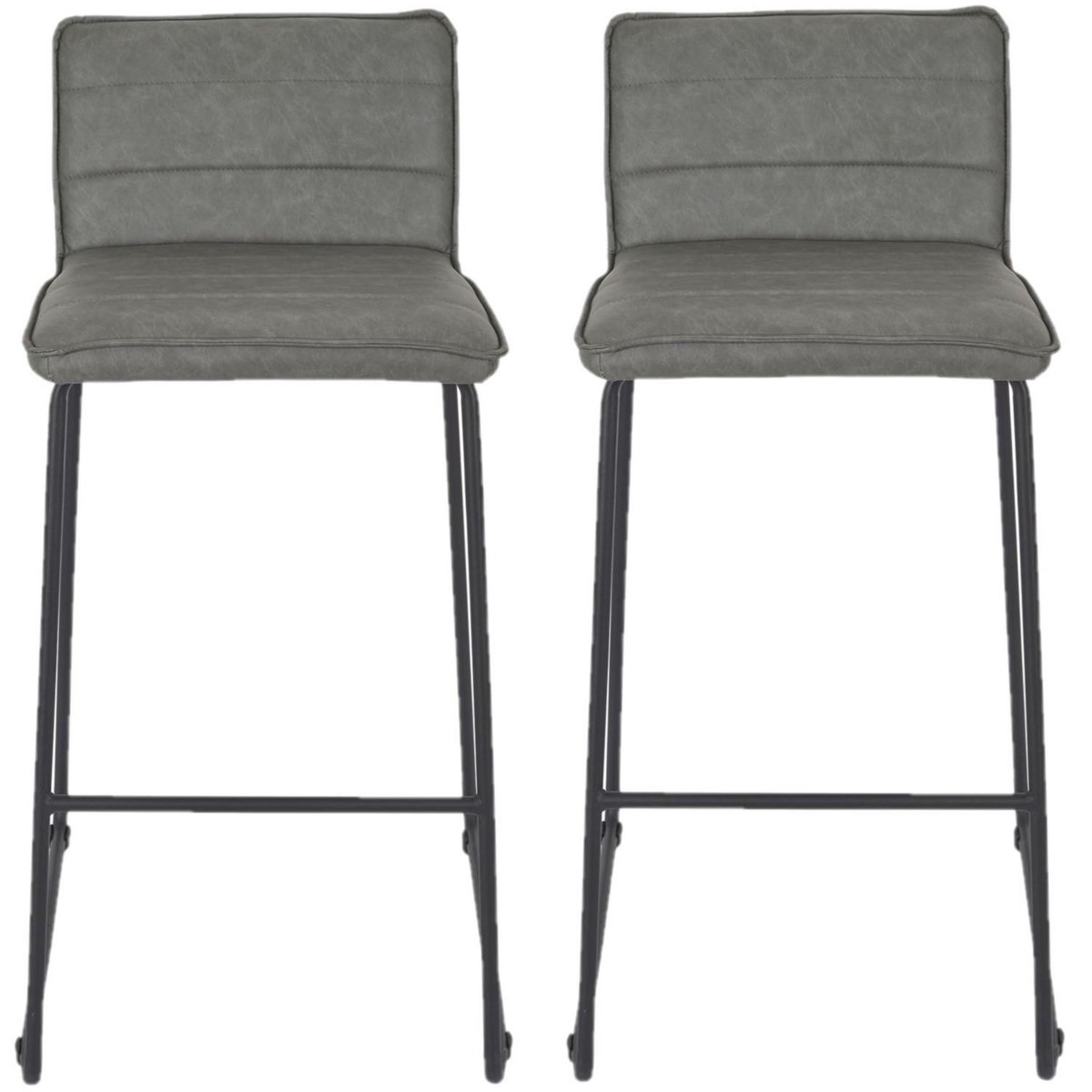 The Home Deco Factory Lot 2 Chaises de bar modèle Warren