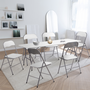 Voir la diapositive 2 : ID MARKET Lot de 6 chaises pliantes KITY blanches en PU
