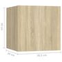 Voir la diapositive 6 : VIDAXL Tables de chevet 2pcs Chene sonoma 30,5x30x30cm Bois ingenierie
