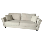 CONCEPT USINE Canapé droit en tissu 4 places beige LUCERNE