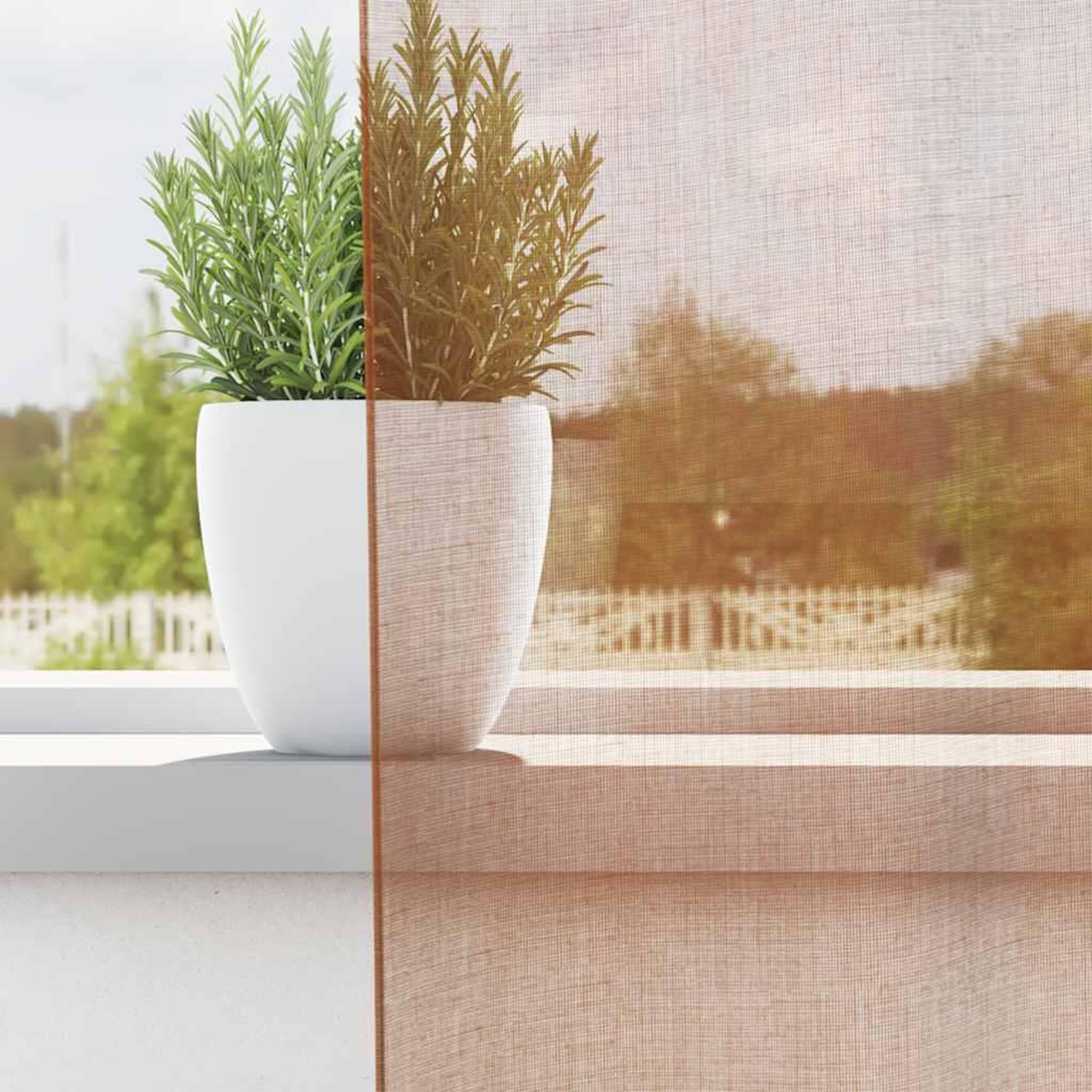 Voir la diapositive 3 : VIDAXL Rideaux en voile avec œillets 2 pcs terre cuite