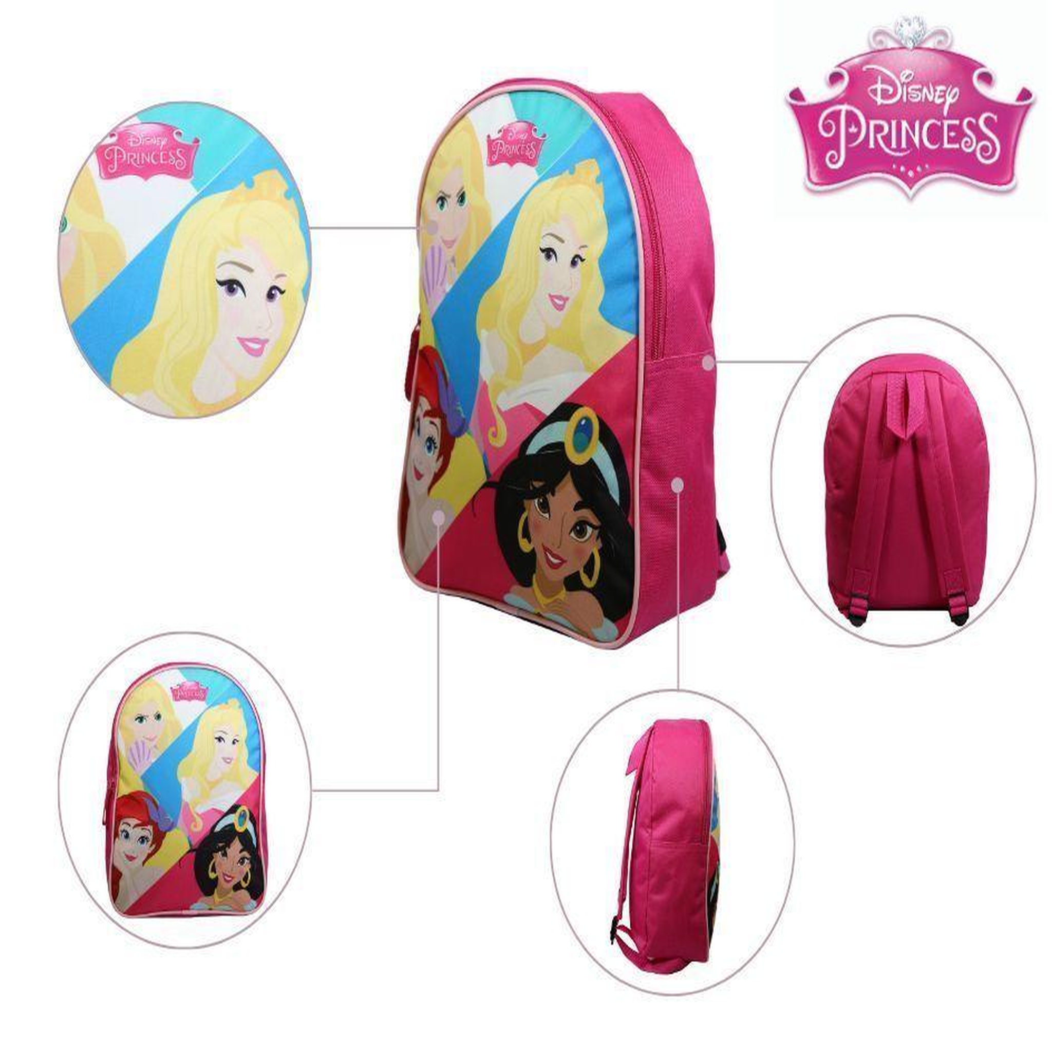 Voir la diapositive 5 : Bagtrotter BAGTROTTER Sac à dos gouter maternelle 31 cm Disney Princesses Rose