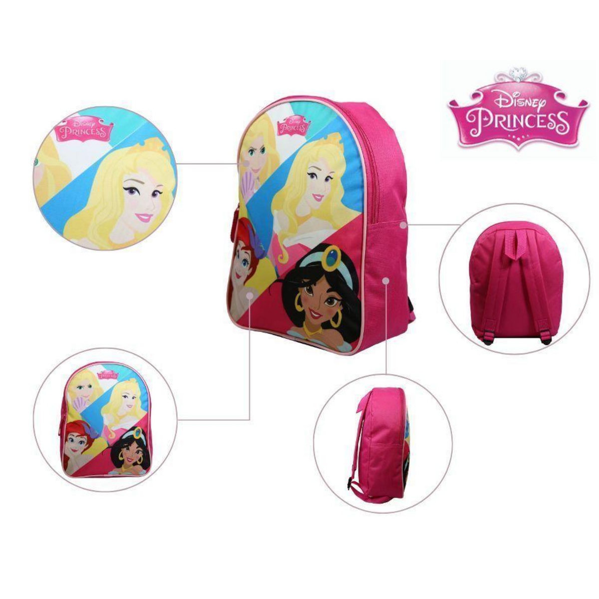 Bagtrotter BAGTROTTER Sac à dos gouter maternelle 31 cm Disney Princesses Rose