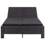 Voir la diapositive 4 : VIDAXL Transat a 2 places avec coussin Noir Resine tressee