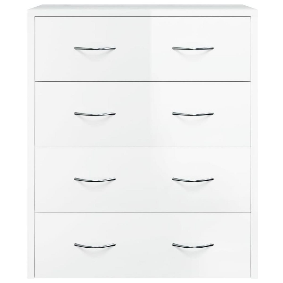 VIDAXL Buffet avec 4 tiroirs 60x30,5x71 cm Blanc brillant