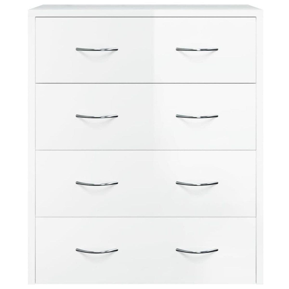 VIDAXL Buffet avec 4 tiroirs 60x30,5x71 cm Blanc brillant