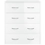 Voir la diapositive 4 : VIDAXL Buffet avec 4 tiroirs 60x30,5x71 cm Blanc brillant