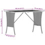 Voir la diapositive 6 : VIDAXL Table de jardin avec dessus en bois d'acacia noir 105x75x72 cm