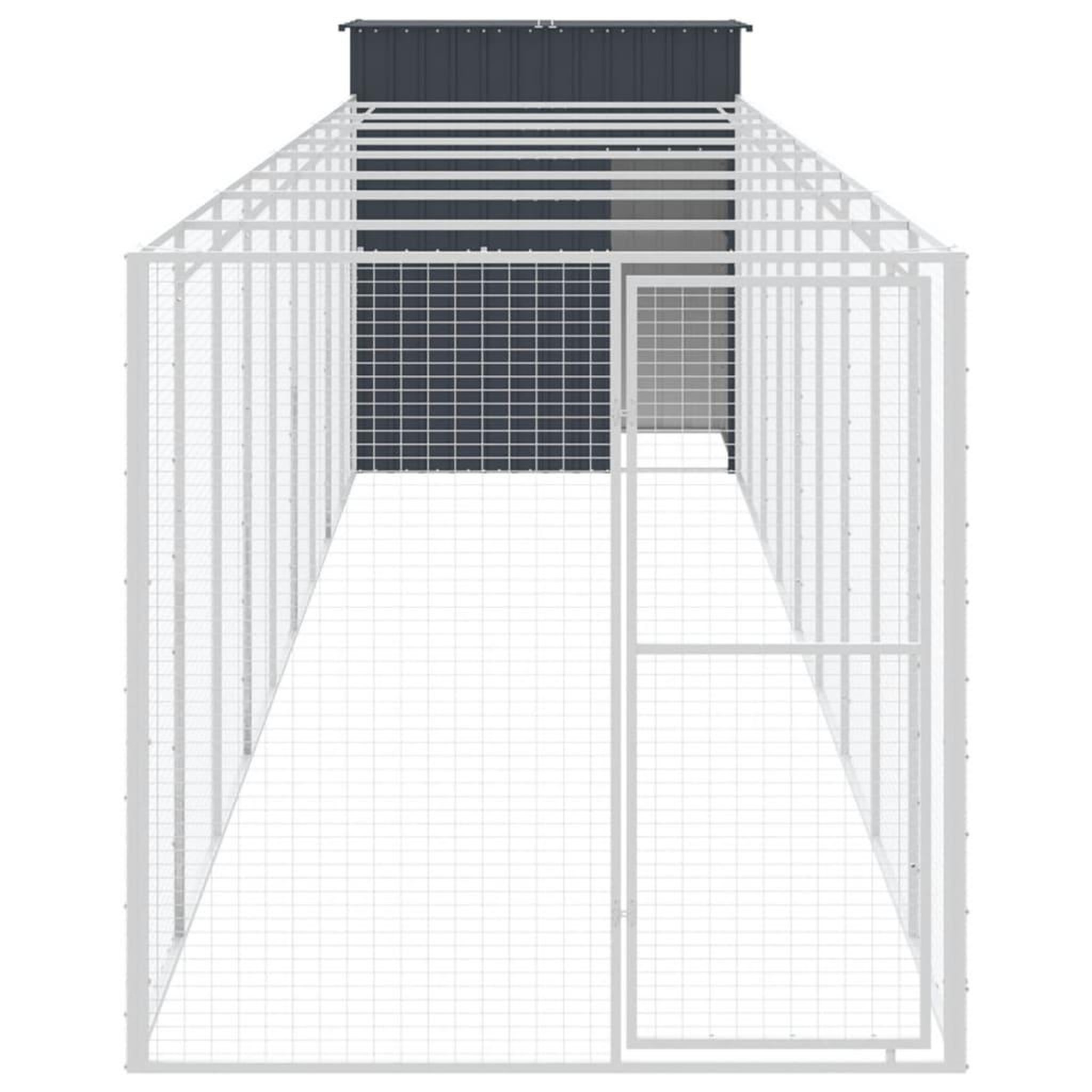 Voir la diapositive 3 : VIDAXL Niche pour chien avec cour anthracite 165x1067x181 cm