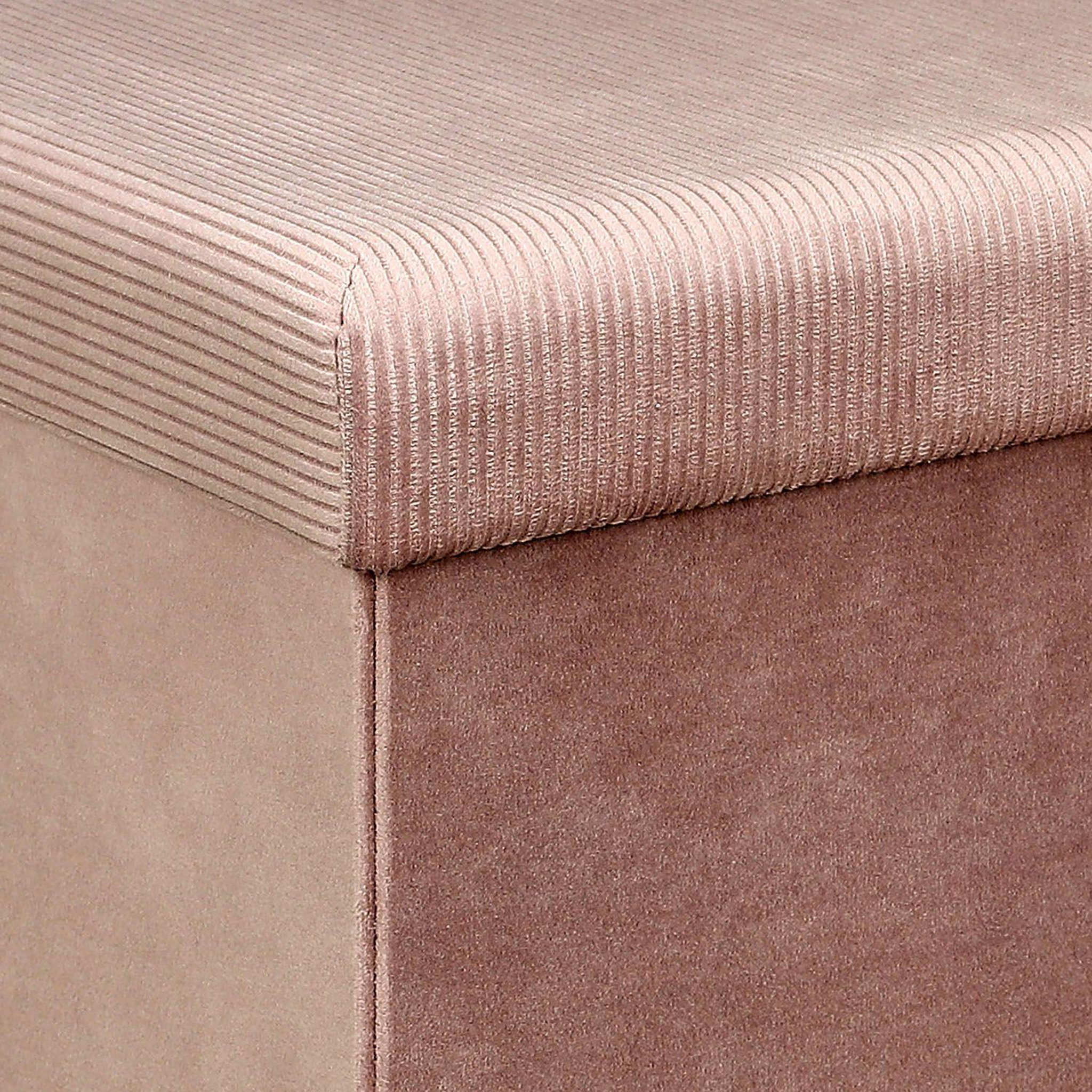 Voir la diapositive 2 : The Home Deco Factory Pouf coffre pliable en velours design giulia
