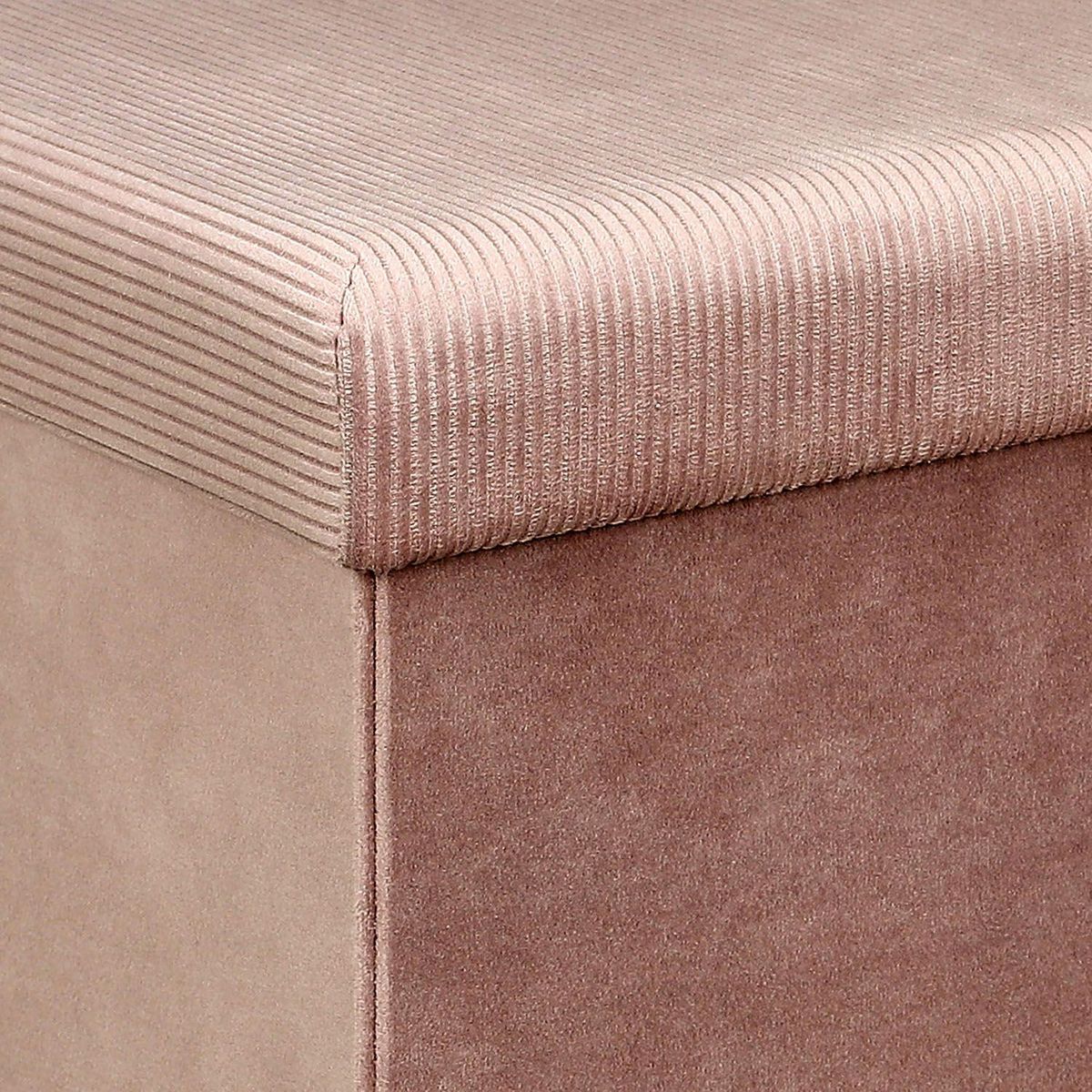 The Home Deco Factory Pouf coffre pliable en velours design Giulia