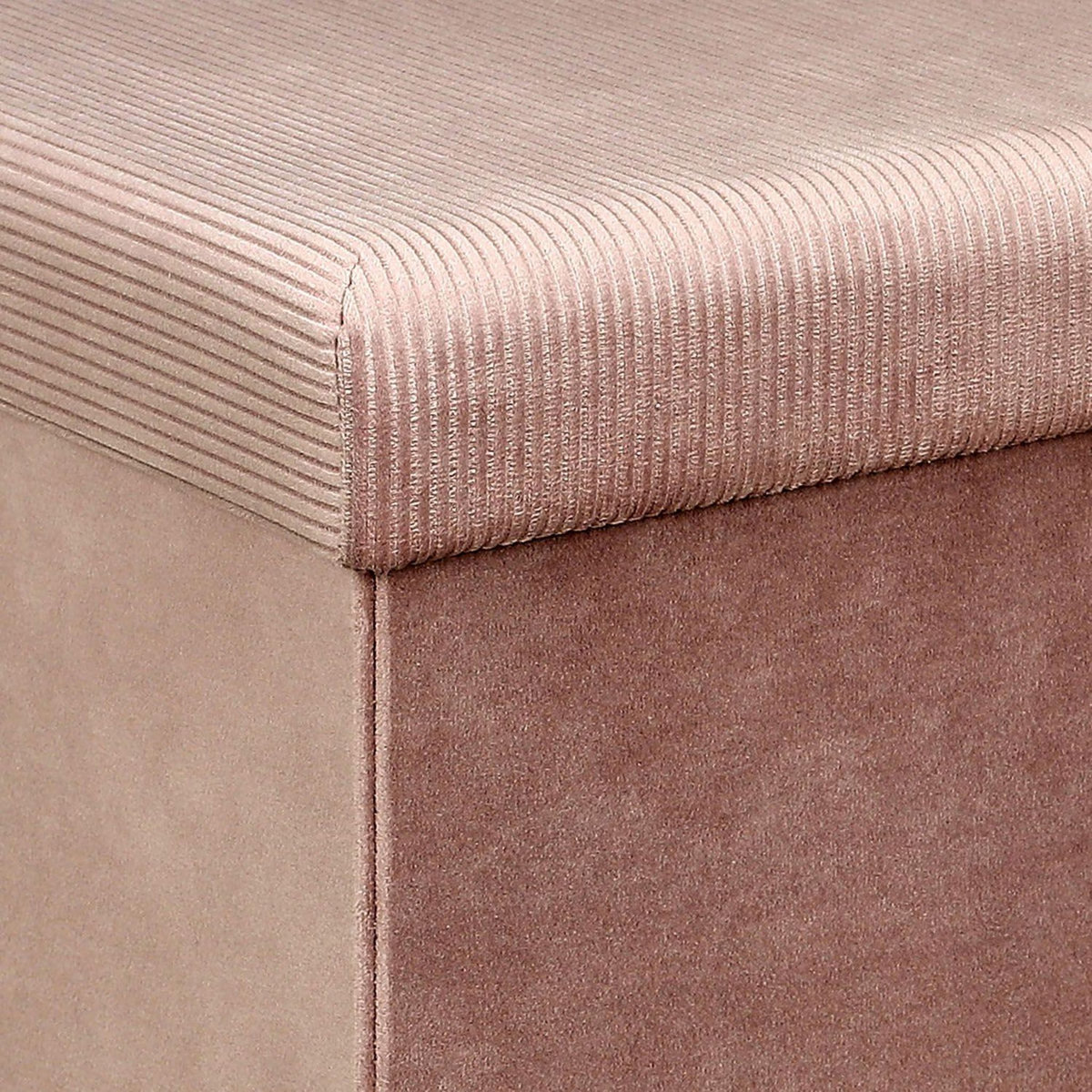 The Home Deco Factory Pouf coffre pliable en velours design Giulia