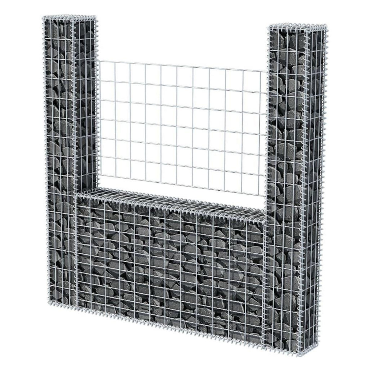 VIDAXL Panier de gabion en forme de U Acier galvanise 160x20x150 cm