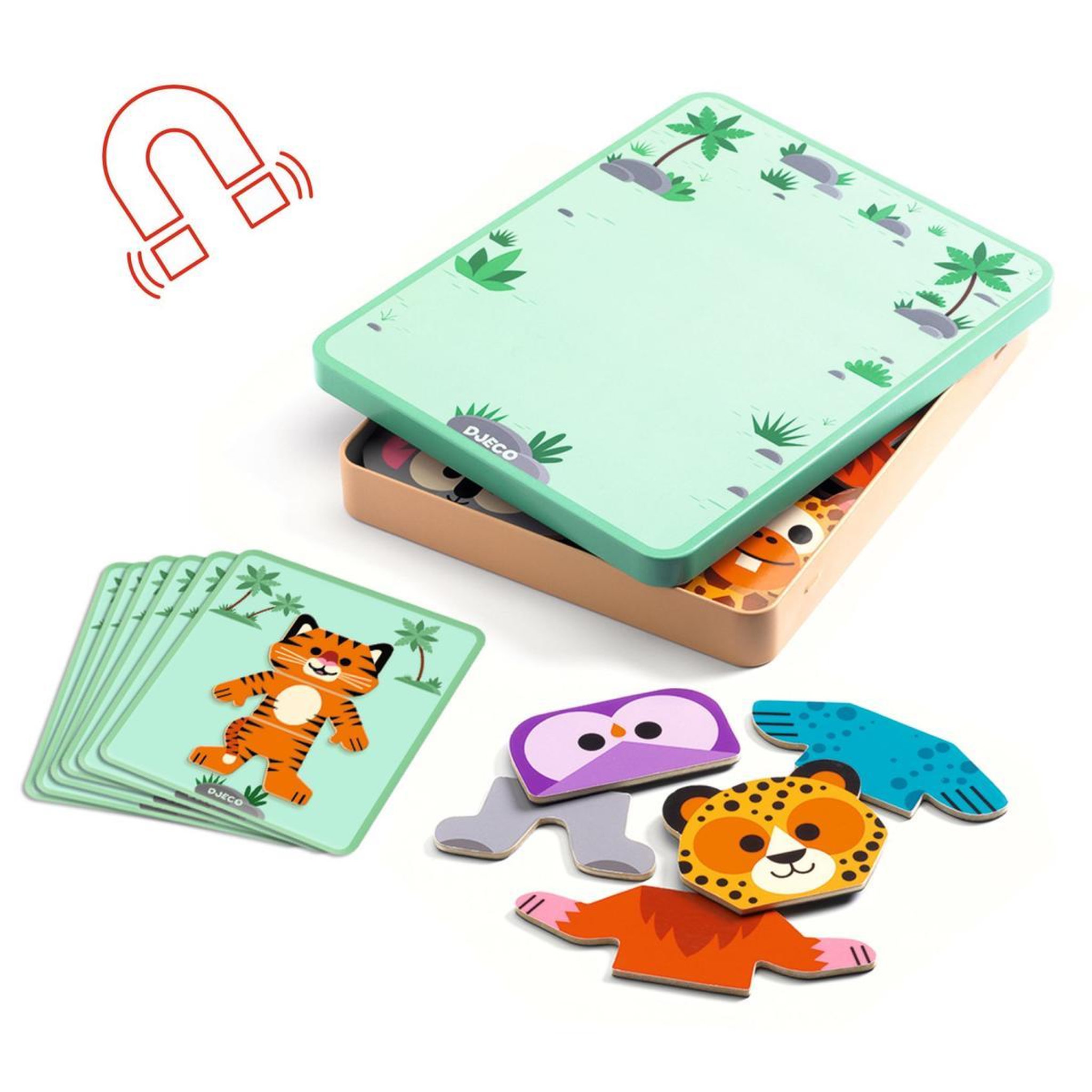 Voir la diapositive 2 : Djeco Inzebox Mix n match - puzzle magnetique