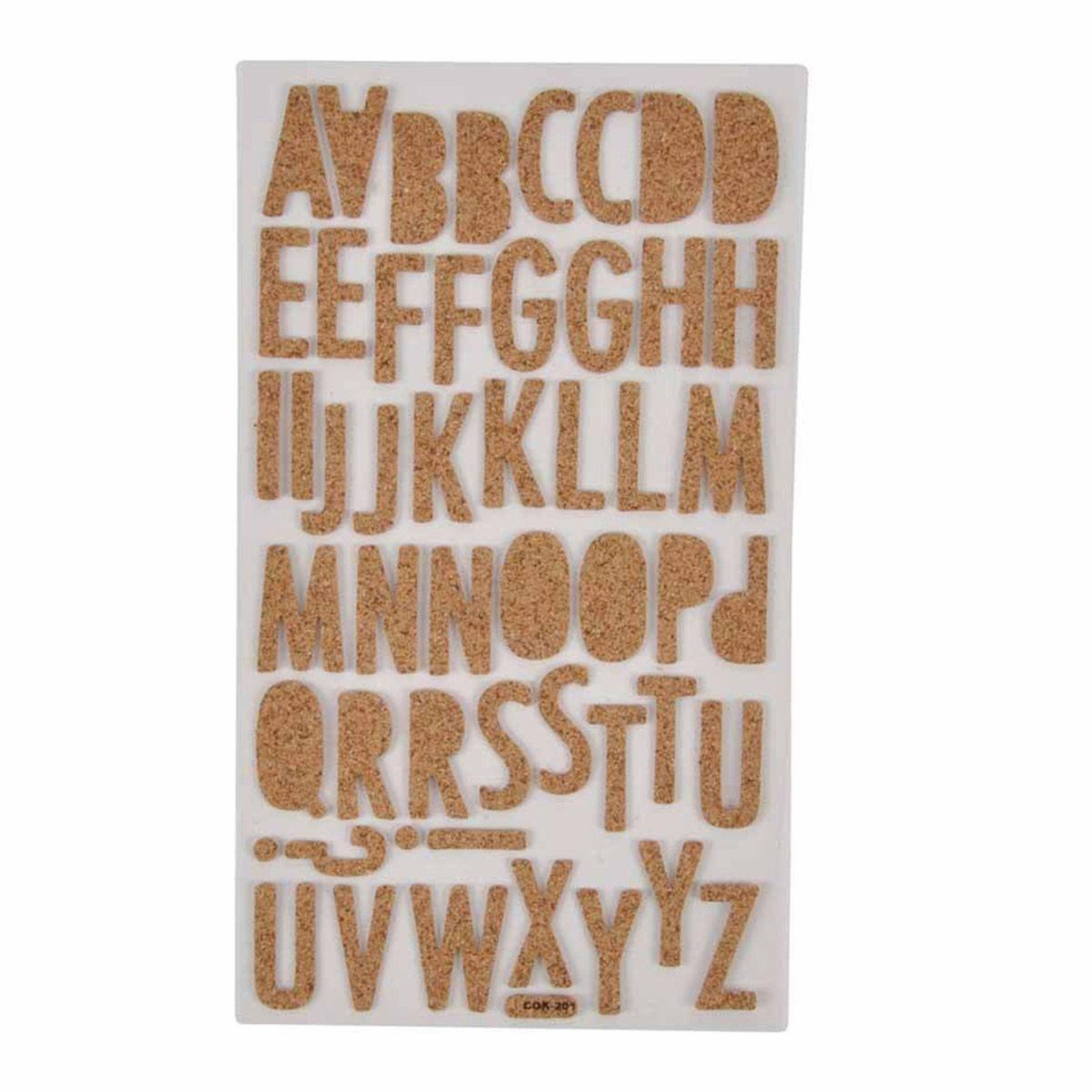 HOMEA Stickers alphabet  liège  12x16cm naturel