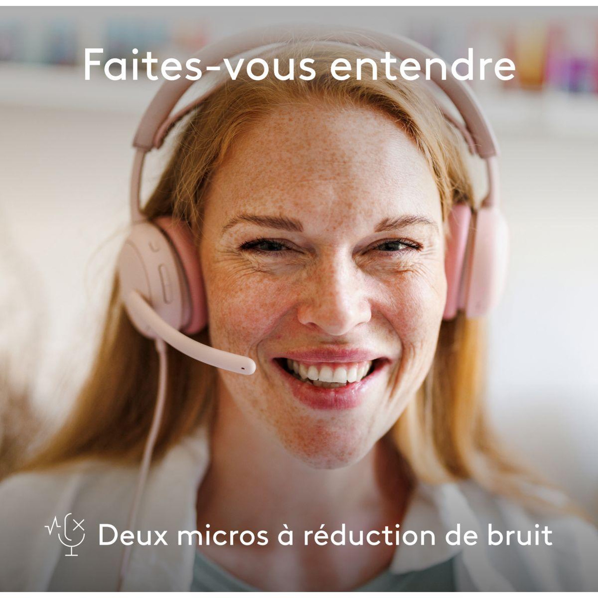 Voir la diapositive 3 : Logitech Micro-casque Zone Wired 2 ROSE