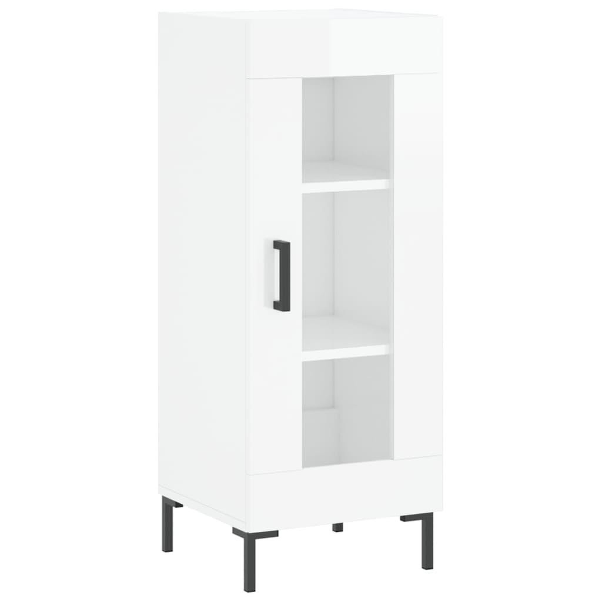 Voir la diapositive 2 : VIDAXL Buffet Blanc brillant 34,5x34x90 cm Bois d'ingenierie