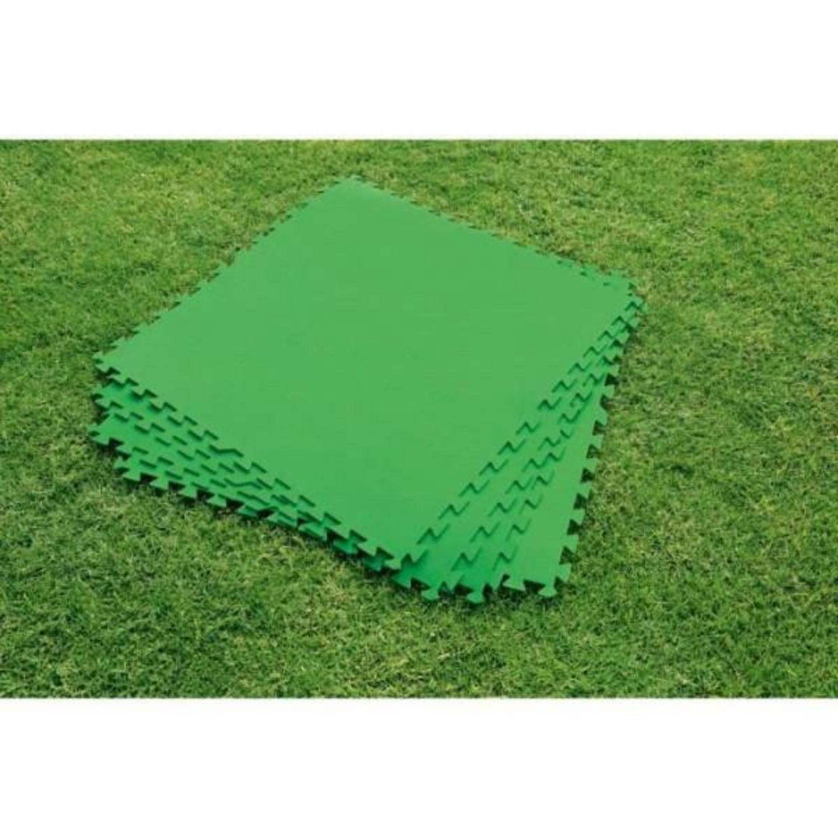 BESTWAY BESTWAY - Tapis de sol pour piscine - Lot de 9 dalles de protection en mousse vert - 78 x 78 cm ép 4mm