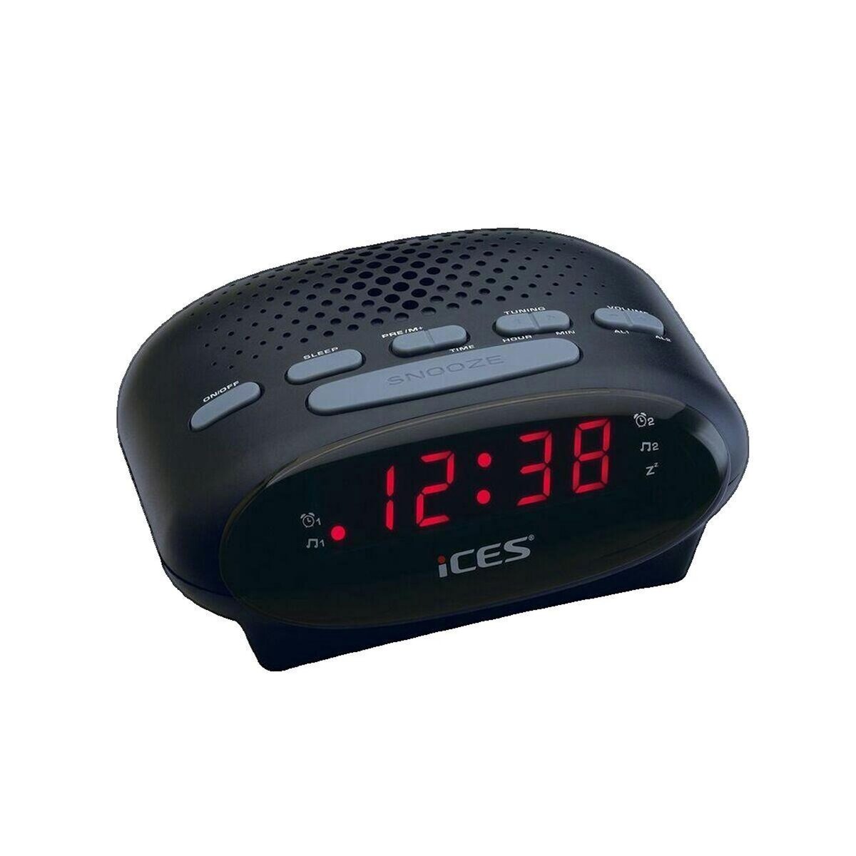 Lenco Radio-réveil Lenco ICES ICR-210 noir