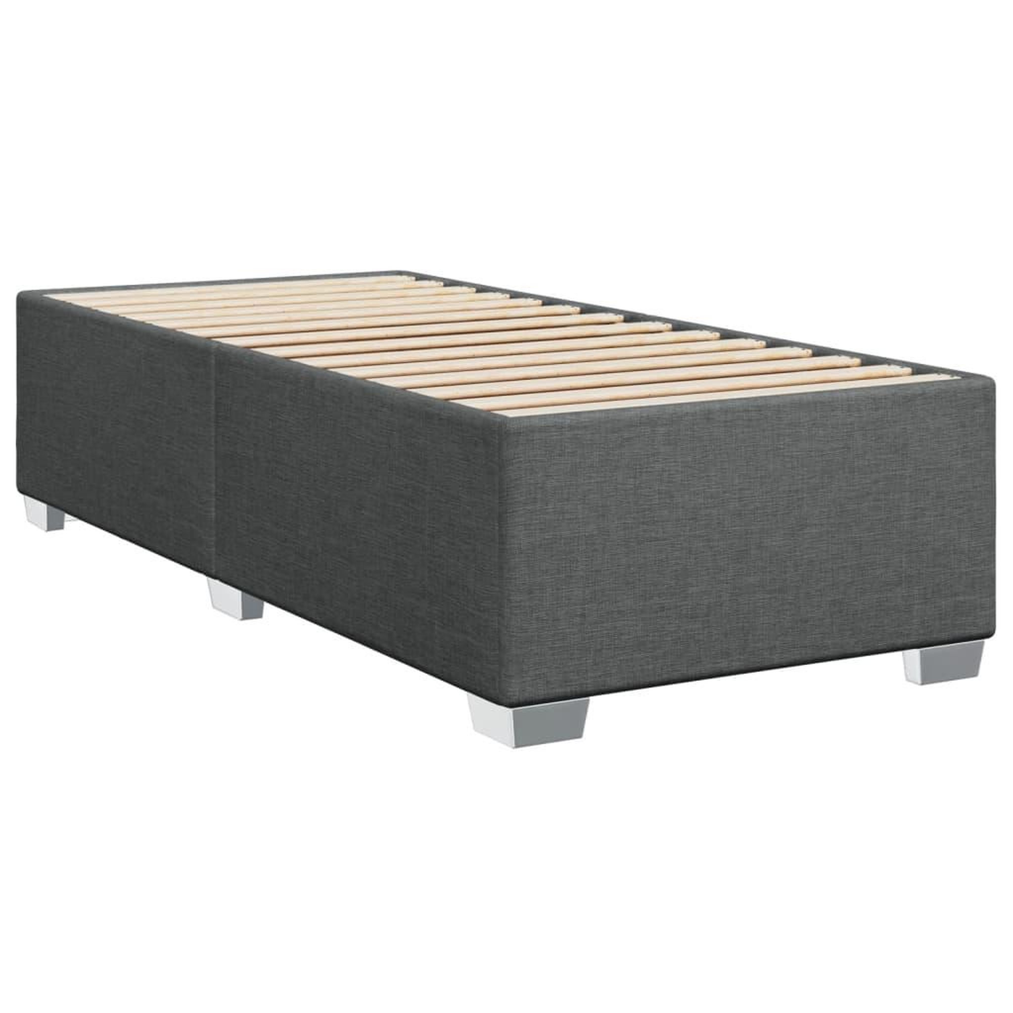 Voir la diapositive 3 : VIDAXL Cadre de lit sans matelas gris fonce 100x200 cm tissu