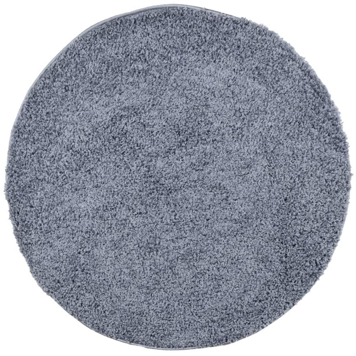 VIDAXL Tapis shaggy PAMPLONA poils longs moderne bleu Ø 240 cm