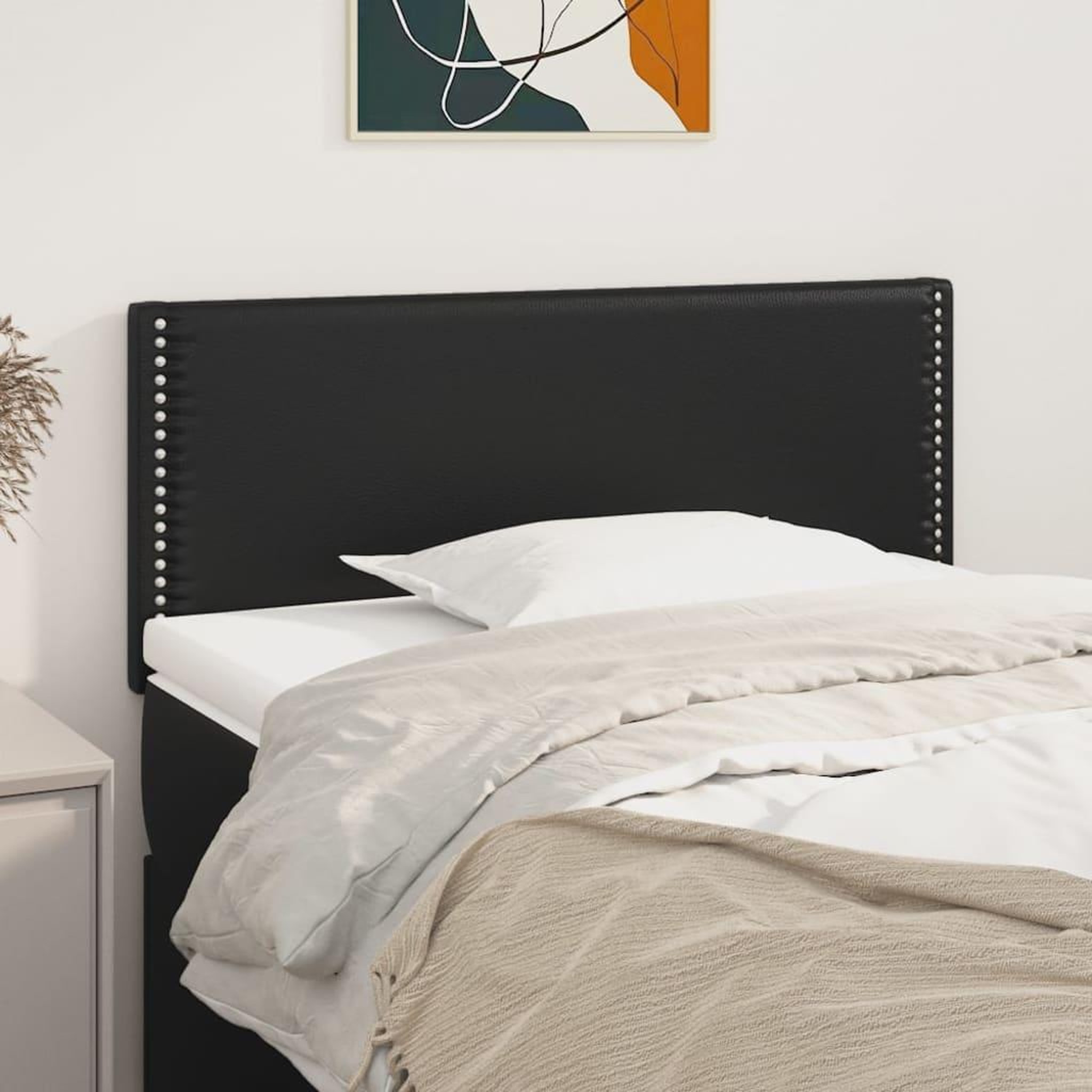Voir la diapositive 1 : VIDAXL Tete de lit Noir 80x5x78/88 cm Similicuir