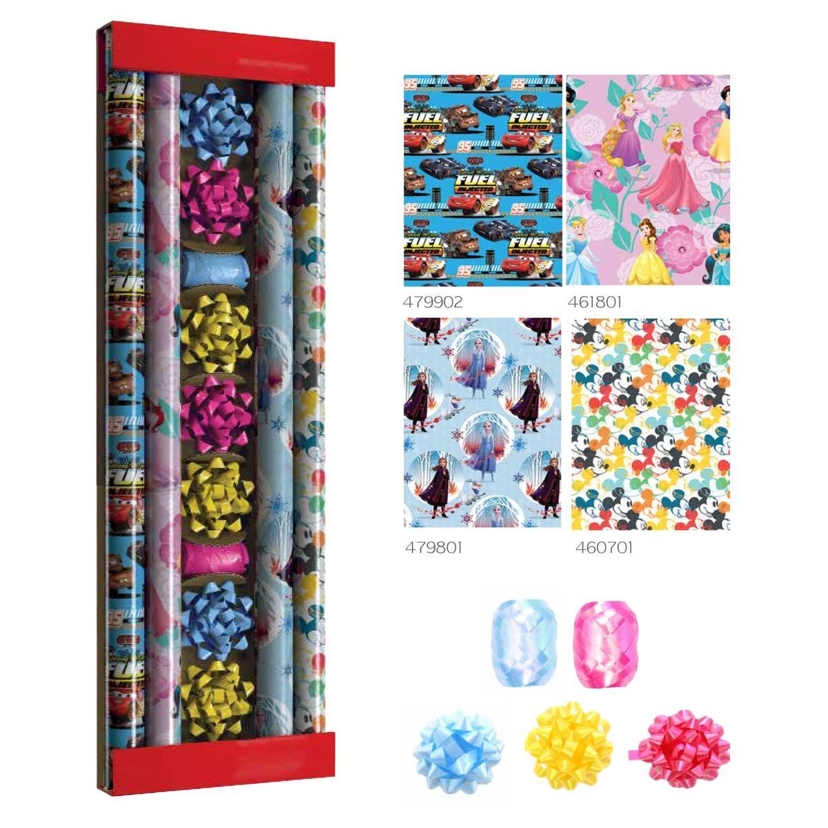Kit papier cadeau Noël + accessoires Disney 1 pièce