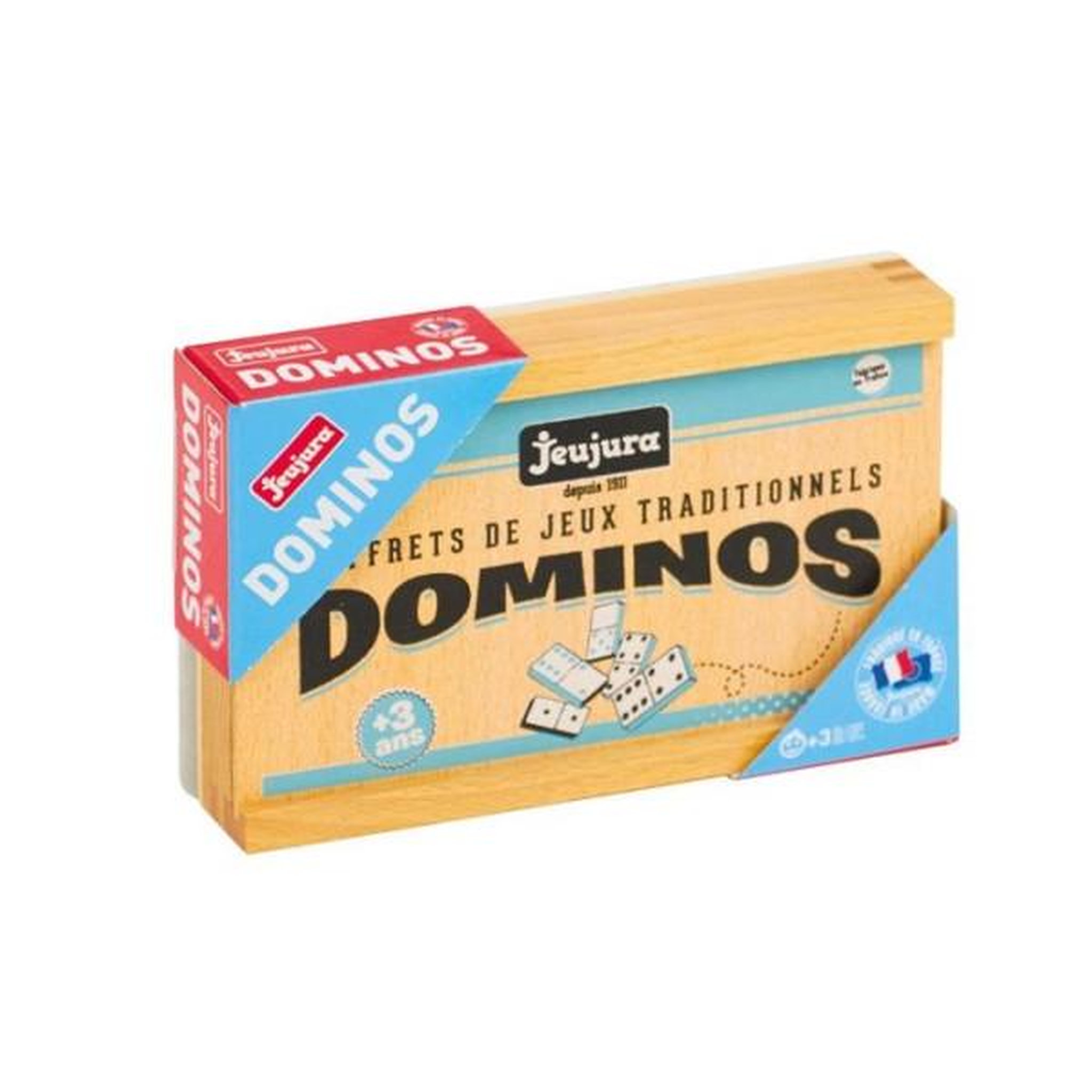 Voir la diapositive 2 : FISHER PRICE PUERICULTURE Jeujura - jeu de dominos en bois - coffret en bois - garçon et fille - a partir de 3 ans