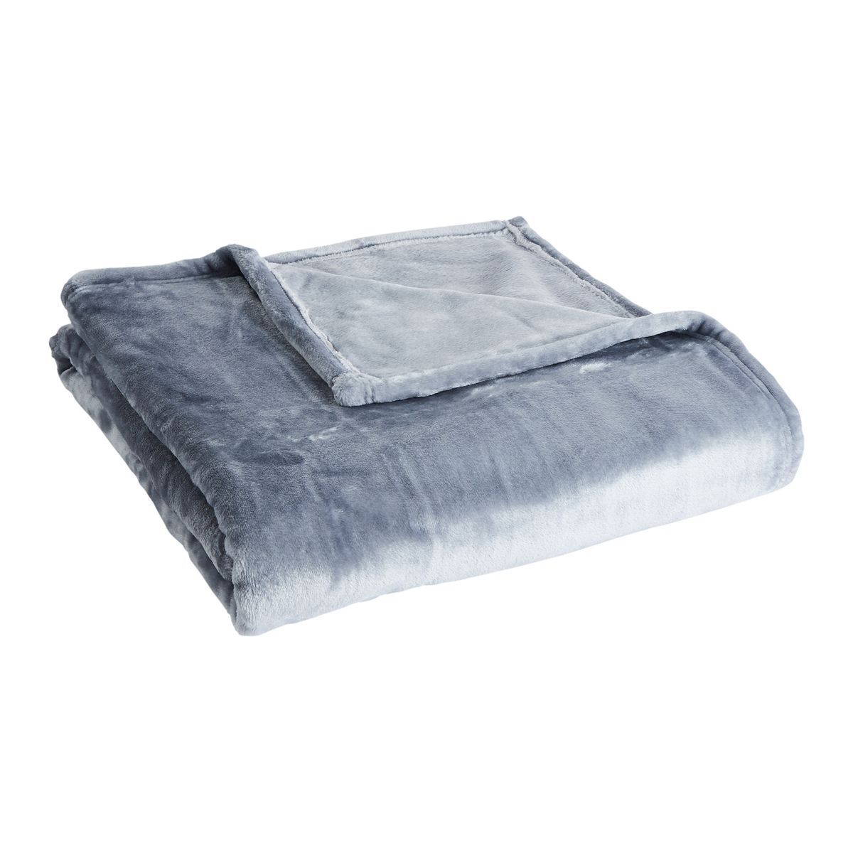 ACTUEL Plaid uni en polyester 380gsm MILK FROZEN